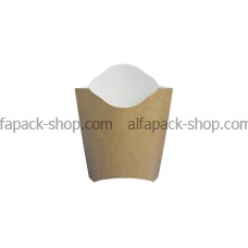 Упаковка для картоплі фрі Міні (буро-біла)